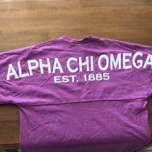 Long sleeve spirit shirt - Alpha Chi Omega